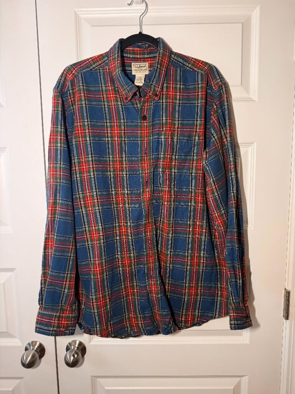 L.L.Bean 100% Cotton Flannel Plaid Button Down | Men’s Large